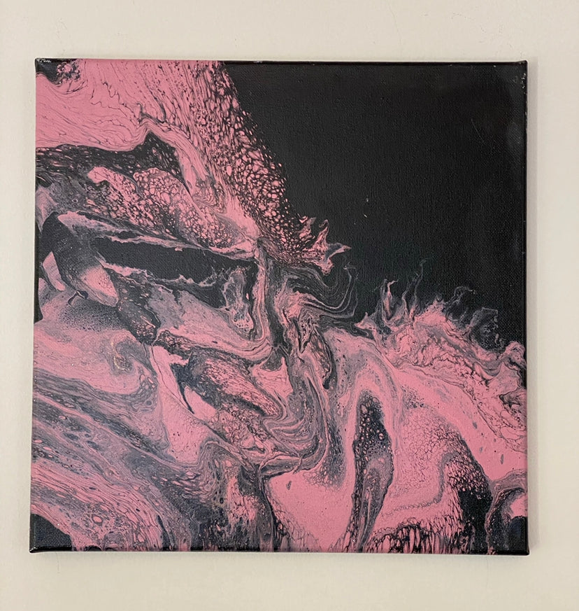 Acrylic pouring art on canvas.